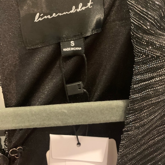 Long black and silver sparkly dress by Line and Dot - Picture 4 of 7